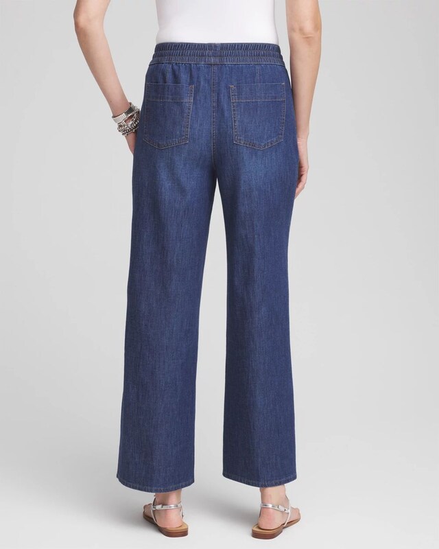 Lightweight Drawstring Ankle Jeans - image 3